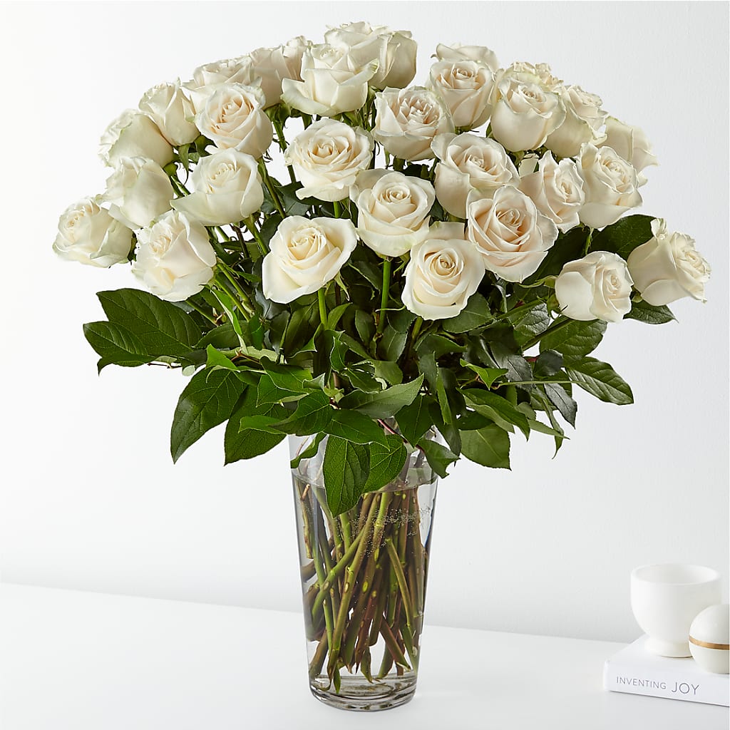 Long Stem White Rose Bouquet – MOLLY'S FLORIST, Mullins SC