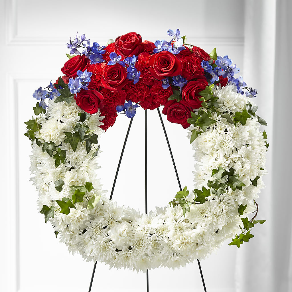 Patriotic Passion Wreath – MOLLY'S FLORIST, Mullins SC