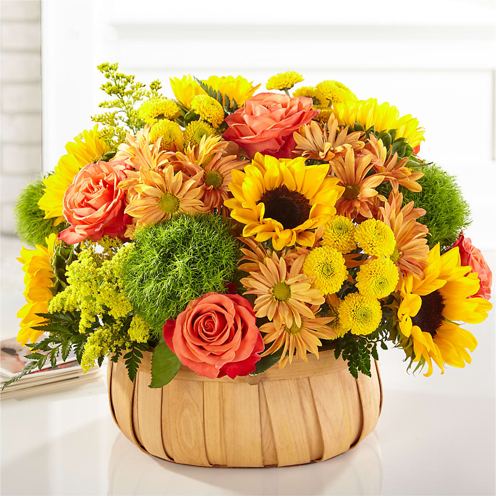 Harvest Sunflower Basket – MOLLY'S FLORIST, Mullins SC
