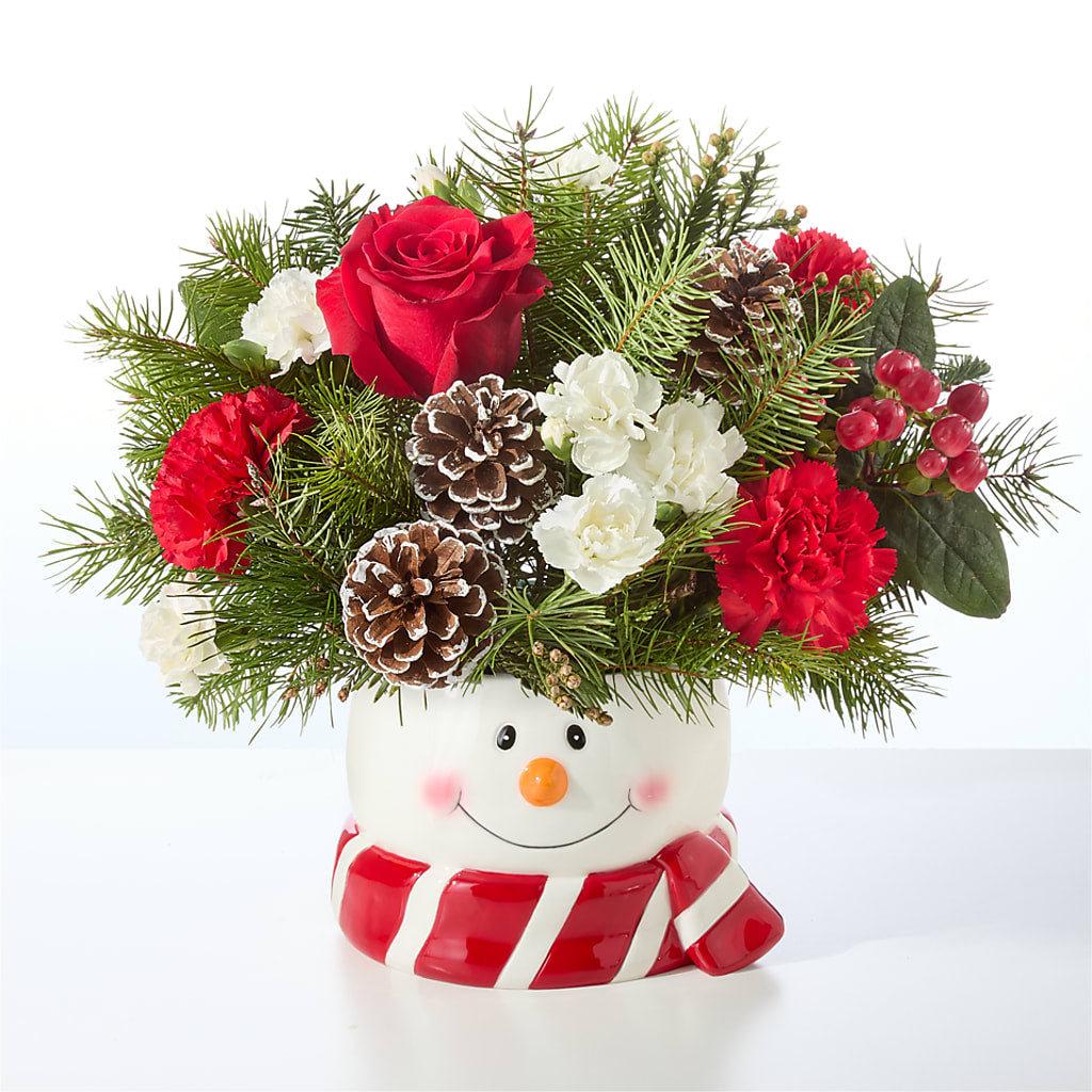 Jolly Snowman Bouquet – MOLLY'S FLORIST, Mullins SC