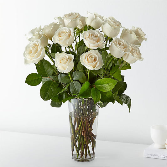 Long Stem White Rose Bouquet