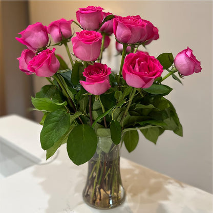 Long Stem Pink Rose Bouquet – MOLLY'S FLORIST, Mullins SC