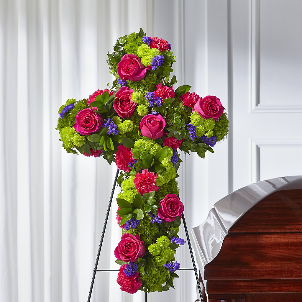 Tribute Rose Floral Cross – MOLLY'S FLORIST, Mullins SC