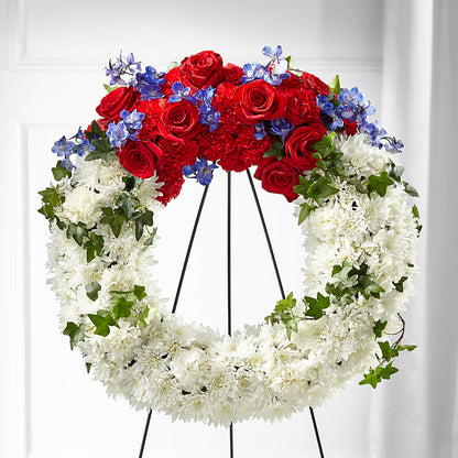 Patriotic Passion Wreath – MOLLY'S FLORIST, Mullins SC