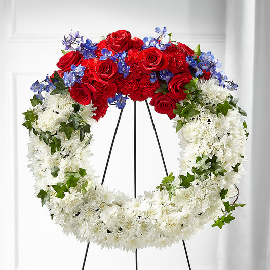 Patriotic Passion Wreath – MOLLY'S FLORIST, Mullins SC