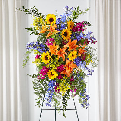 Sunlit Memories Standing Spray (Standard) – MOLLY'S FLORIST, Mullins SC