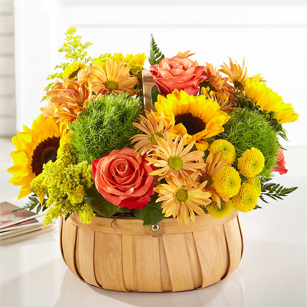 Harvest Sunflower Basket – MOLLY'S FLORIST, Mullins SC