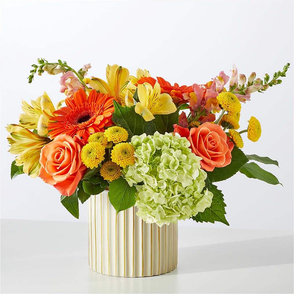 Autumn Sunshine Bouquet with Ivory Vase – MOLLY'S FLORIST, Mullins SC