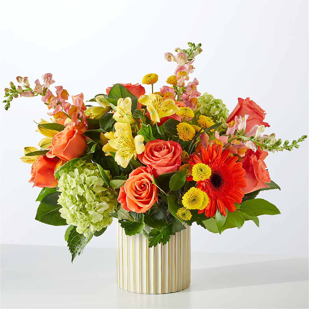 Autumn Sunshine Bouquet with Ivory Vase – MOLLY'S FLORIST, Mullins SC