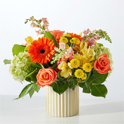 Autumn Sunshine Bouquet with Ivory Vase – MOLLY'S FLORIST, Mullins SC
