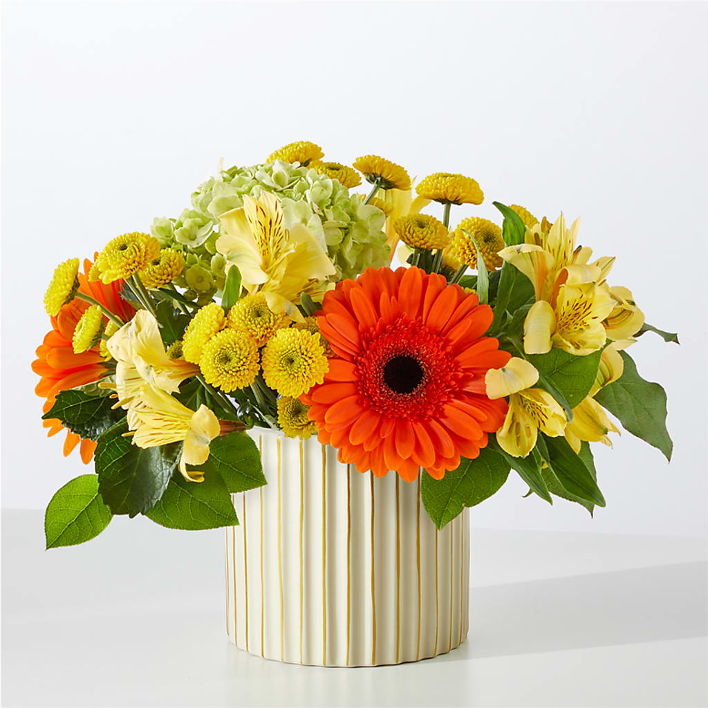 Autumn Sunshine Bouquet with Ivory Vase – MOLLY'S FLORIST, Mullins SC