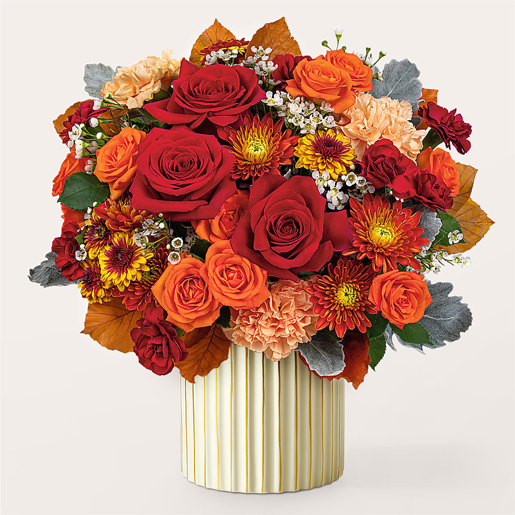Merlot Bouquet with Ivory Vase – MOLLY'S FLORIST, Mullins SC
