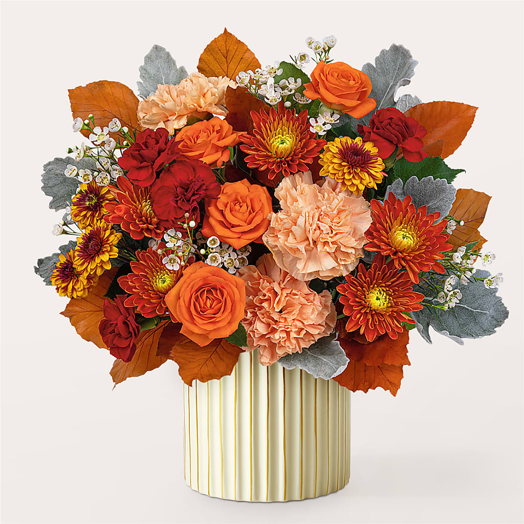 Merlot Bouquet with Ivory Vase – MOLLY'S FLORIST, Mullins SC