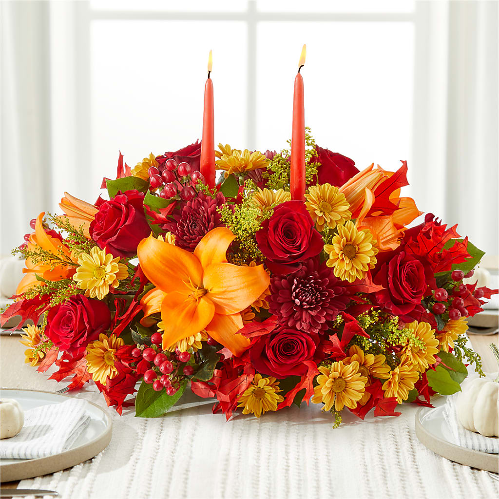 Autumn's Embrace Centerpiece – MOLLY'S FLORIST, Mullins SC