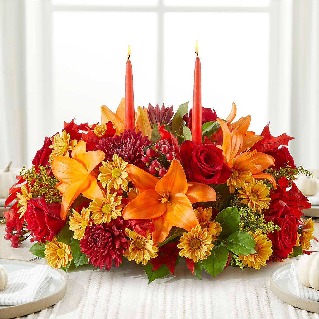 Autumn's Embrace Centerpiece – MOLLY'S FLORIST, Mullins SC